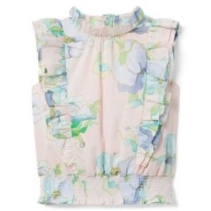 Janie and Jack Pastel Floral Ruffle Blouse